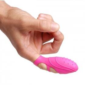 Frisky 848518014511 2 Silicone Finger Massagers Vibrating Pink Wireless Cordless Personal Compact Se