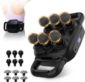 Gaxezo 445003967944 Deep Tissue Massage Gun 6 Heads 50 Speeds 9 Modes Percussion Muscle Pain Relief