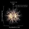 Gdns Chandeliers Firework Led Light Stainless Steel Crystal Pendant Lighting