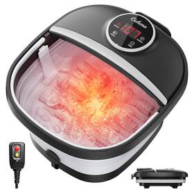 Shcf02 Gehona Collapsible Foot Spa Bath With Heat Massager Two Side Black