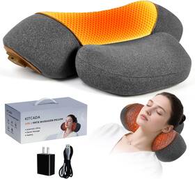 Gifey 705353973239 3-in-1 Rechargeable Neck Massager Pillow With Heat Vibration And Traction Deep T