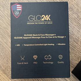 Glo24k 609003478214 Neck And Face Massager-led Thermal Vibration Pre Owned