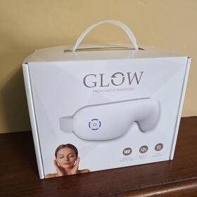 Ar-216 Glow Premium Eye Massager Electric Heated Vibrating White New Open Box