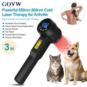 Lrp3000g Govw 3w 808nm 650nm Cold Laser Therapy Device For Chronic Back Pain Relief Human/pets
