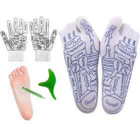 Rstgs052 Gowego Reflexology Socks With Tools And Gloves Set Acupuncture Kit For Foot Mass