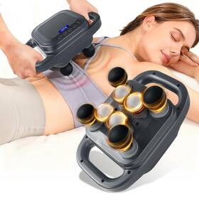 Grnpeak-8heads Grnpeak Masajeador 8 Cabezas Recargable Tejido Profundo Muscular Para Espalda Y Cuello
