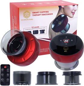 Gyta25 Guangyutang Electric Cupping Massager 6 In 1 Remote Control Red Light Heat