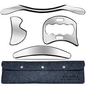 Coele-l16 Gyx Coele 4 In 1 Stainless Steel Gua Sha Muscle Scraper Tool Professional Ia