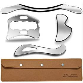 Coele-m13 Gyx Coele Professional Muscle Scraper Tool Set 4-piece Stainless Steel Iastm Tools Wit