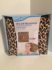H-4911-4c Health Touch Ultra Soft Microbeads Massager Leopard Print 889779001186