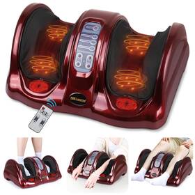 6822ht-red H&b Luxuries Shiatsu Foot Massager Red With Heat For Circulation And Pain Relief Therapy