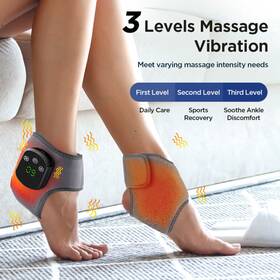 163024tuxcd690 Hailicare Foot Vibration Revive Massager 5-speed Infrared Hot Compress Therapy Pain Relief