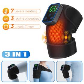 Amh05 Hailicare Graphene Heating Knee Massager 3-in-1 Shoulder Elbow Pad With Vibration