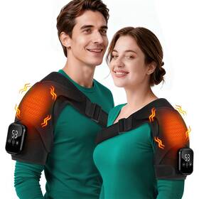 Ch-3777 Hailicare Electric Heated Shoulder Massager Joint Pain Relief Brace With Vibration Therapy