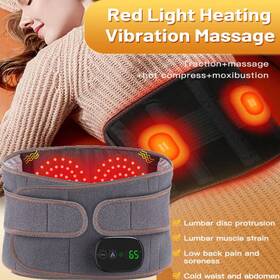 Hlx102247 Hailicare Infrared Light Heating Lumbar Back Support Brace Vibration Waist Belt Massager