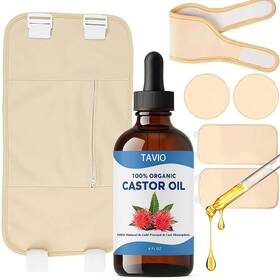 Halpilt 931490193144 Tavio Castor Oil Pack Organic Cotton Wrap Kit Wellness Pack