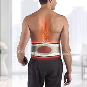 Hammacher Schlemmer 810179550073 Cordless Triple Therapy Back Massager Heat Vibration New