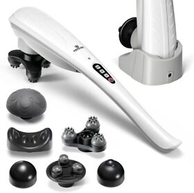 7028eb Handheld Back Massager 5 Mode With 6 Interchangeable Massage Heads