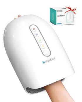 Hm0104 Hanmax Hand Massager With Heat And Compression - For Arthritis Carpal White