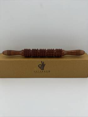 Hkmp002 Hathkaam Wooden Body Massager 7 Inch Rosewood Unisex Handmade Ob