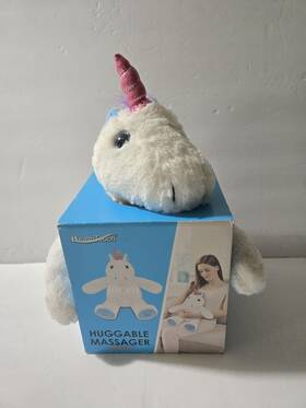 Health Touch 889779005221 Neck Massager Vibration Unicorn Multicolor Sensory Toy Plush