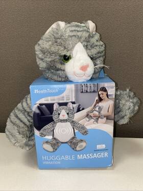 Health Touch 889779005276 Huggable Cat Massaging Massager Gift With Relaxing Vibration