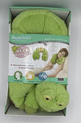 Health Touch 889779005962 Neck Massaging Massager Gift With Relaxing Vibration Frog