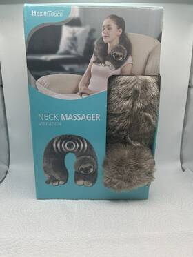 Health Touch 889779006501 Healthtouch Polyester Fibers Neck Massager Gray Koala Requires 2 Aa Batteries