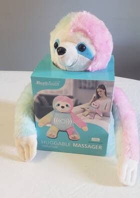 Health Touch 889779006570 Inch Huggable Rainbow Sloth Vibration Massager- New