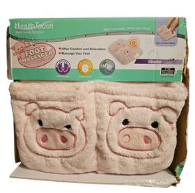 Health Touch 889779006624 Piggy Vibrating Foot Massager Soft New Comfort Cozycore Cute