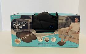 Health Touch 889779006792 Memory Foam Massaging Slippers Vibration Osfm