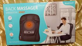 Health Touch 889779006846 Back Massager Vibration Massage Soothing Heat 2 Modes