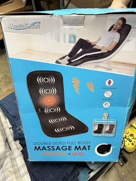 Health Touch 889779006860 Massage Mat Double Sided Full Body With Vibration And Heat