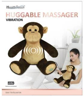 Health Touch 889779007263 New Plush Vibrating Monkey Huggable Massager With Relaxing Vibration