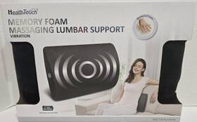 H-4918-1 Health Touch Memory Foam Massaging Lumbar Support Back Vibration Black