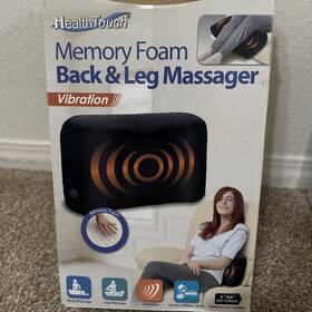 Health Touch H-5504-0bk Memory Foam Back And Leg Massager Vibration