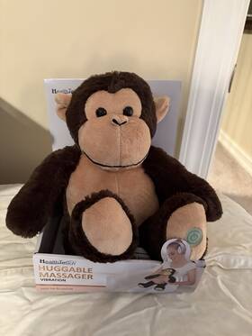 H34383m Health Touch Huggable Monkey Massager With Relaxing Vibration