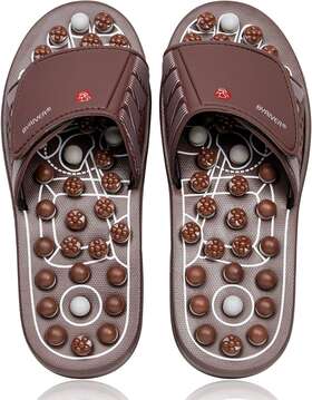 Healthcare 445024180100 Under Desk Foot Massager Footrest Acupressure Slippers Sandals Shoes Mat For Men