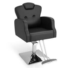 Heavy Duty Salon Chair 197867372040 With 360 Degrees Swivel-black - Color Black