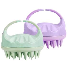 Hp13819 Heeta Scalp Massager With Soft Silicone 2 Count Pack Of 1 Green And Purple