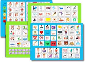 Gh54441 Hidaya Prints Communication Boards Set- Non Verbal Aid For Autism Kids And Adults Aphasia S