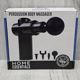 Home Essentials 810054107460 Percussion Body Massager Massage Device Spa 4 Speeds Black
