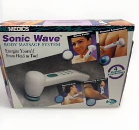 Homedics 031262000507 Vintage 1993 Sonic Wave Body Massage System 4 Custom Attachments Tested And Works
