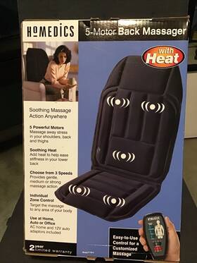 Homedics 031262007605 Back Comfort 5 Motor Massager With Heat Cm-5 New