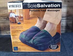 Homedics 031262011831 Sole Salvation Portable Fleece Foot Massager Battery Operated
