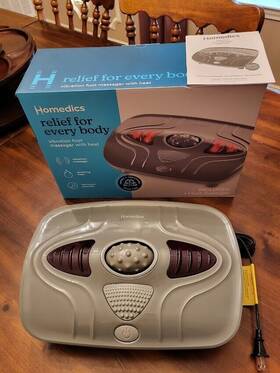 Homedics 031262051110 Relief For Every Body Foot Massager With Heat-toe Touch-gray-nib