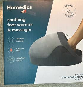 Homedics 031262091017 Vibration Massager With Soothing Heat Foot Warmer New