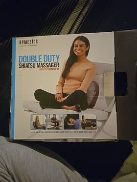 Homedics 031262091611 Double Duty Shiatsu Massager With Soothing Heat Brand New In Box