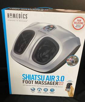 Homedics 031262100092 Shiatsu Air 3.0 Foot Massager With Heat Remote And Manual-preowned