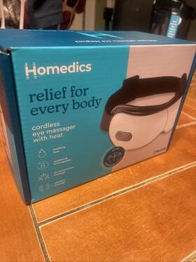Homedics 031262109064 Cordless Eye Massager With Compression Heat And Vibration - Bluetooth